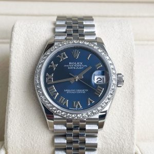 Rolex Datejust Medium 31mm Full Set 2023 UNWORN Diamanten 278240 Blau Diamond Bezel