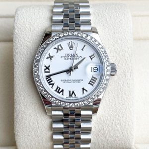 Rolex Datejust Medium 31mm 2023 Full Set UNWORN Diamanten Weiß 278240 Diamond