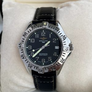 Breitling Colt Automatik 38 mm Ref: A17035 Black 300m Schwarz Herrenuhr