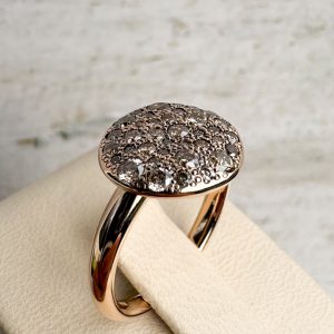 Pomellato Sabbia Goldring Rosegold 18k 750 Ring Brillanten 39 Stk. 0,68 ct Damenring
