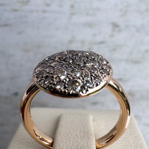 Pomellato Sabbia Goldring Rosegold 18k 750 Ring Brillanten 39 Stk. 0,68 ct Damenring