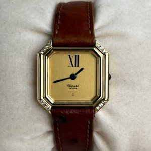 Chopard Ceinture Geneve 24 mm Quarz Ref: 5134 Gold mit Brillanten 18k Gold 1980 Herrenuhr