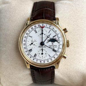 Chronoswiss Lunar Ref 77990 Chronograph Mondphase Automatik Armbanduhr Herrenuhr