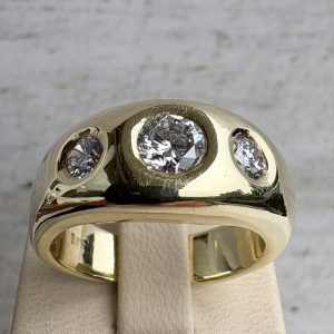 Goldring 14k 585 mit Diamanten 1,25 ct Gelbgold 20,7 mm Damen Ring