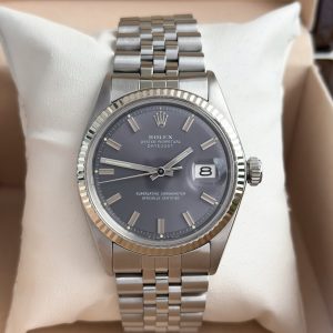 Rolex Datejust 36mm 1601 Wide Boy Sigma Automatik Ghost Grey Dial aus 1972