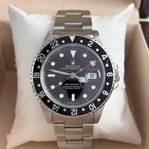 Rolex GMT-Master II 40 mm aus 1995 Automatik 16710 Stahl Black Dial Herrenuhr