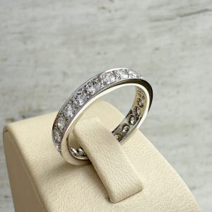 Goldring 14k 585 mit Diamanten 2,05 ct Weißgold 18,7 mm Damen Ring