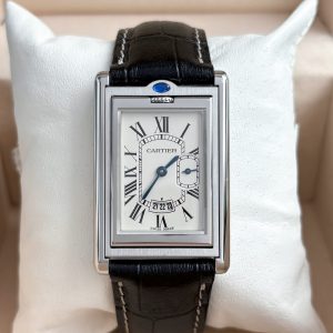 Cartier Tank Basculante XL 26mm Quarz 2522 Date Reverso Stahl Herrenuhr