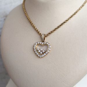 Chopard Happy Diamonds Anhänger Herz 79/4758-20 mit Kette 1,16 ct. 18K Gold mit Papiere und Box