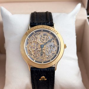 Maurice Lacroix Skeleton Masterpiece 34 mm Ref: 12988 Handaufzug 10K Vergoldet Herrenuhr