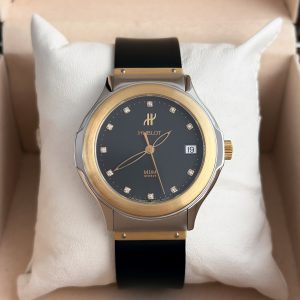 Hublot MDM Elegant Stahl/Gold 36mm Diamant Zifferblatt Automatik Ref: 1710.2 Herrenuhr