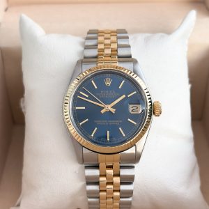 Rolex Medium Lady Datejust 31mm Ref: 6827 aus 1979 Blau Stahl/Gold Herrenuhr