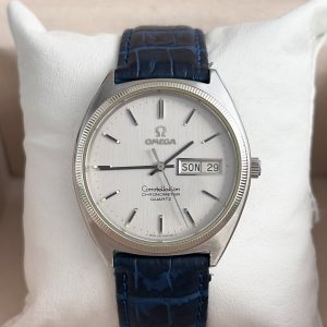 Omega Constellation Day-Date Chronometer 198.0111 Quarz 34mm Kal. 1346 Weißgold Lünette Herrenuhr