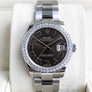 Rolex Datejust 31mm 2025 Full Set UNWORN Diamond Dark Grey 278240 Diamond