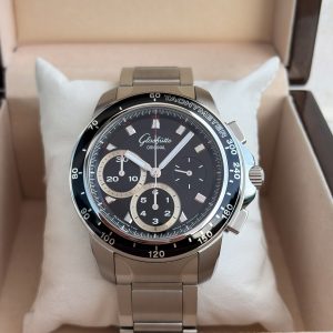 Glashütte Sport Evolution Chronograph 42 mm Excellent Condition Stahl 39-31-43-03-14 Automatik Herrenuhr