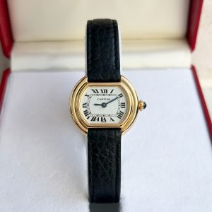 Cartier Ellipse 18k Gold 67081 Paris Dial 26mm mit Box und Papiere Handaufzug Damenuhr